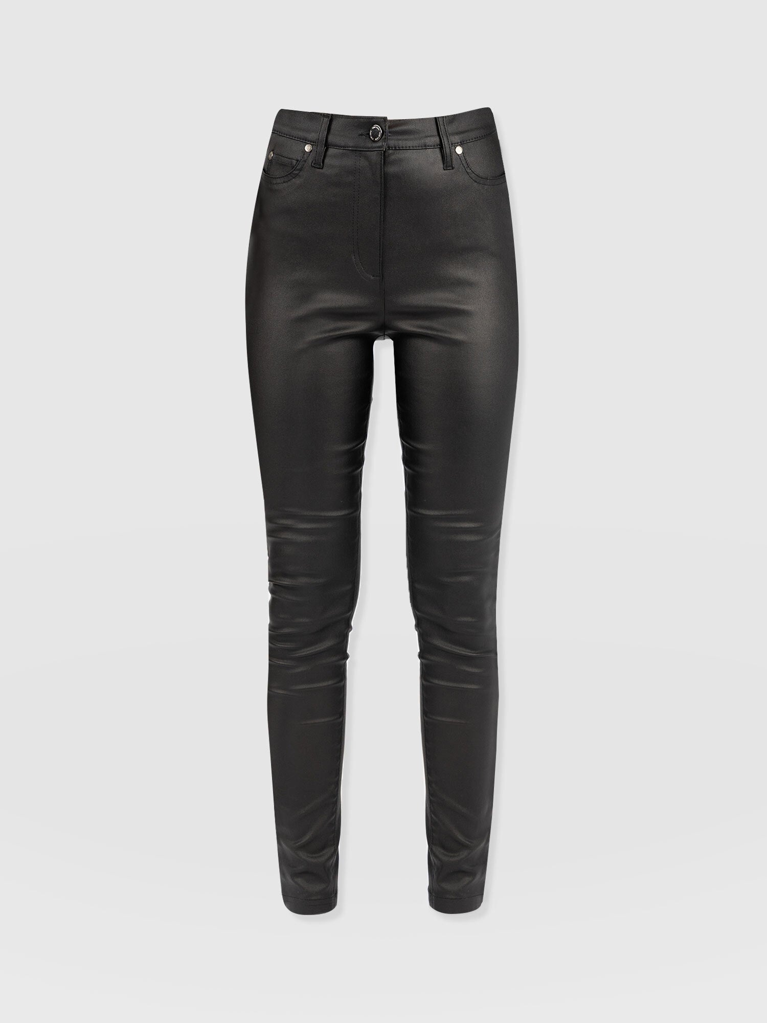 Maeva Skinny Pant Black Coated - Women's Pants | Saint + Sofia® US